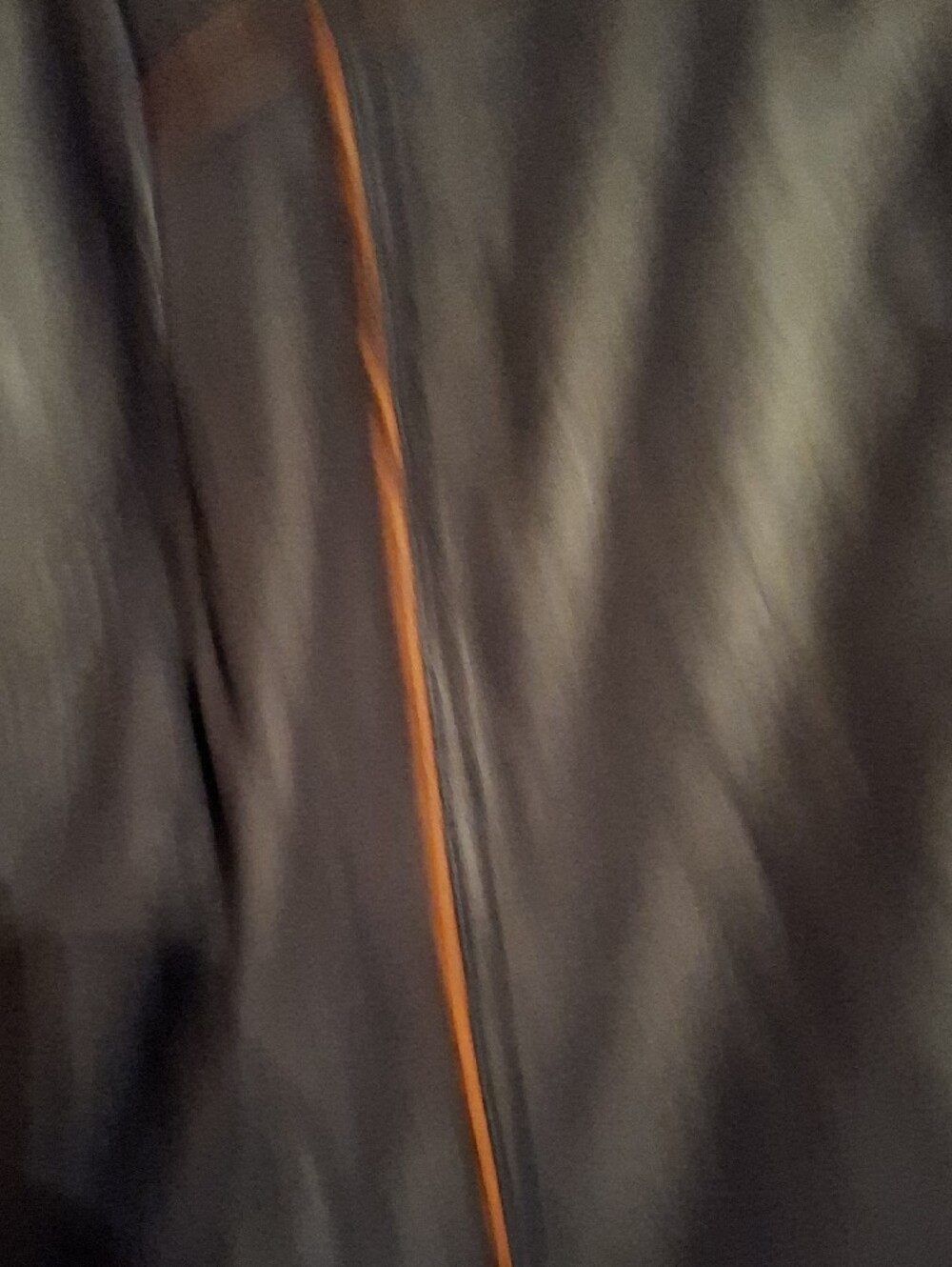 Michael Kors Navy Leather Moto Jacket with Tan Contrast Trim - Picture 11 of 15
